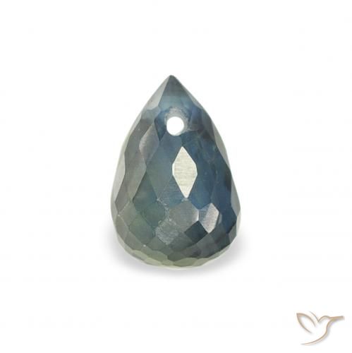 Zaffiro Teal-blu naturale da 0.52 ct, Taglio briolette, VS