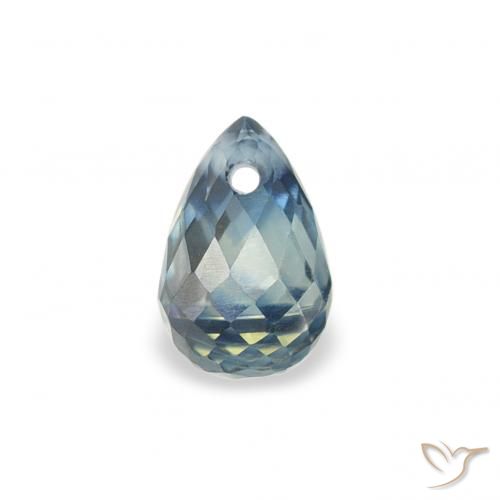 0.46ct Naturale Teal-blu Zaffiro, Taglio briolette, VS