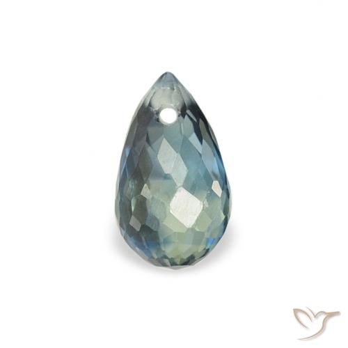 0.51ct Naturale Teal-blu Zaffiro, Taglio briolette, VS