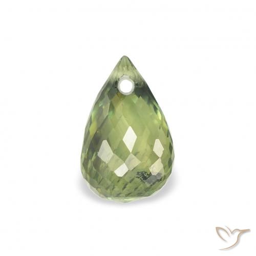 1.02ct Naturale Verde foresta Zaffiro, Taglio briolette, VS