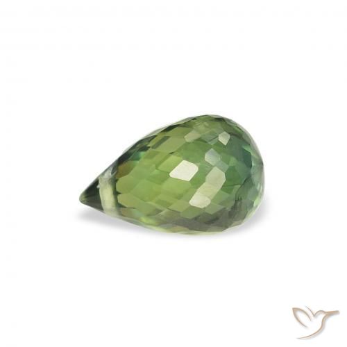 Zaffiro Verde foresta naturale da 1.02 ct, Taglio briolette, VS