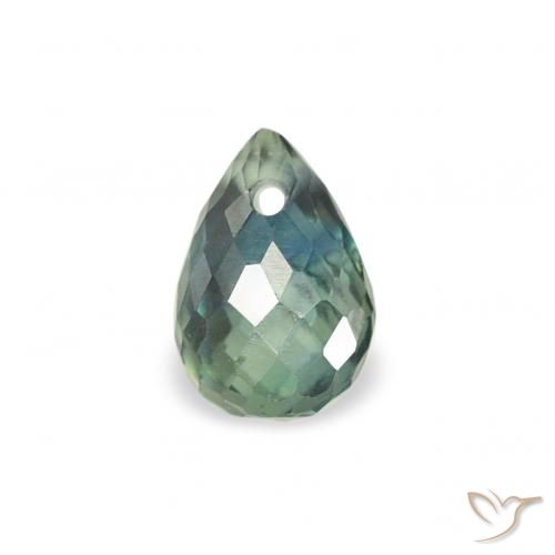 0.49ct Naturale Blu Medio Verde Zaffiro, Taglio briolette, VS