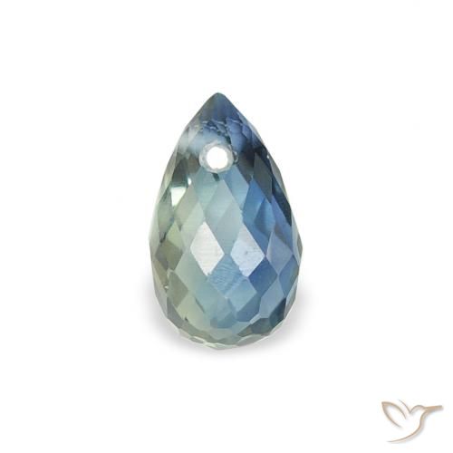 0.57ct Naturale Teal-blu Zaffiro, Taglio briolette, VS