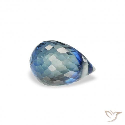 Zaffiro Teal-blu naturale da 1.00 ct, Taglio briolette, VS