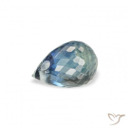 Zaffiro Teal-blu naturale da 1.00 ct, Taglio briolette, VS