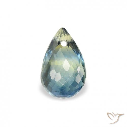 0.85ct Naturale Verdazzurro Zaffiro, Taglio briolette, VS