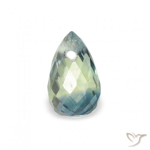 0.59ct Naturale Teal-blu Zaffiro, Taglio briolette, VS