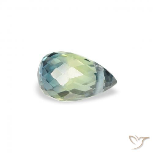Zaffiro Teal-blu naturale da 0.59 ct, Taglio briolette, VS