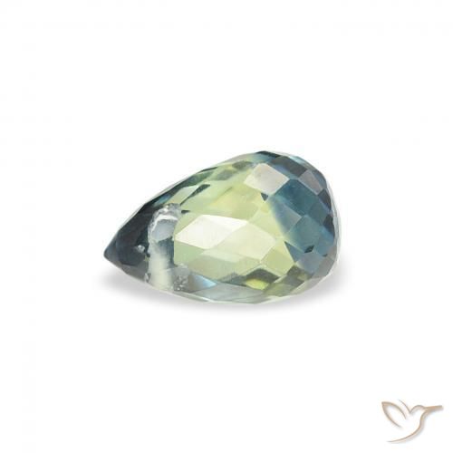 Zaffiro Teal-blu naturale da 0.59 ct, Taglio briolette, VS