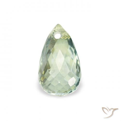 0.68ct Naturale Verde chiaro Zaffiro, Taglio briolette, VS
