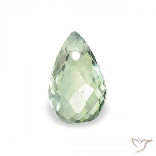0.49ct Naturale Verde Salvia Chiaro Zaffiro, Taglio briolette, VS