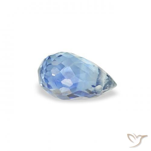 Zaffiro Azzurro naturale da 0.48 ct, Taglio briolette, VS