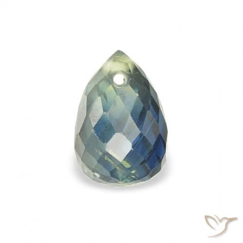 1.00ct Naturale Verdazzurro Zaffiro, Taglio briolette, VS