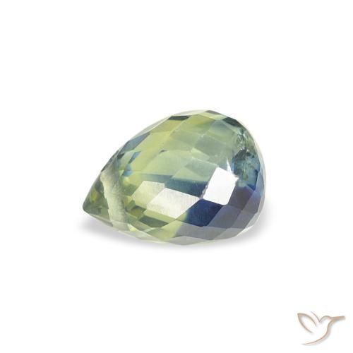 Zaffiro Verdazzurro naturale da 1.00 ct, Taglio briolette, VS