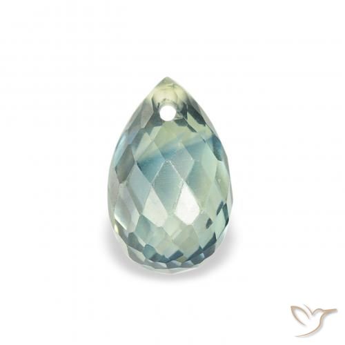 0.84ct Naturale Teal-blu Zaffiro, Taglio briolette, VS