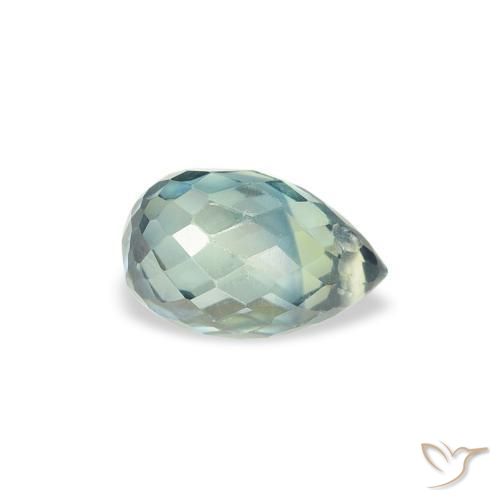 Zaffiro Teal-blu naturale da 0.84 ct, Taglio briolette, VS