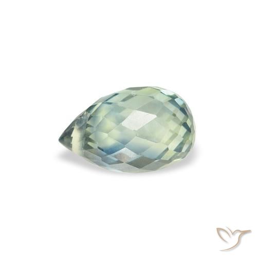 Zaffiro Teal-blu naturale da 0.84 ct, Taglio briolette, VS