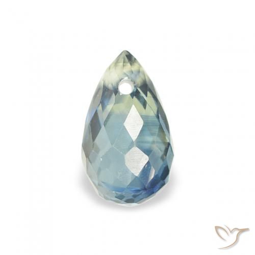 0.65ct Naturale Teal-blu Zaffiro, Taglio briolette, VS
