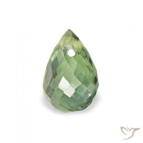 0.71ct Naturale Verde scuro Zaffiro, Taglio briolette, VS
