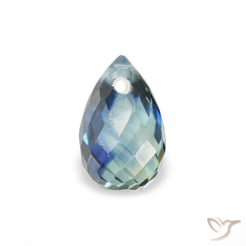 0.52ct Naturale Teal-blu Zaffiro, Taglio briolette, VS