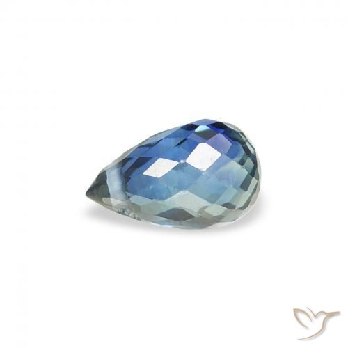 Zaffiro Teal-blu naturale da 0.52 ct, Taglio briolette, VS