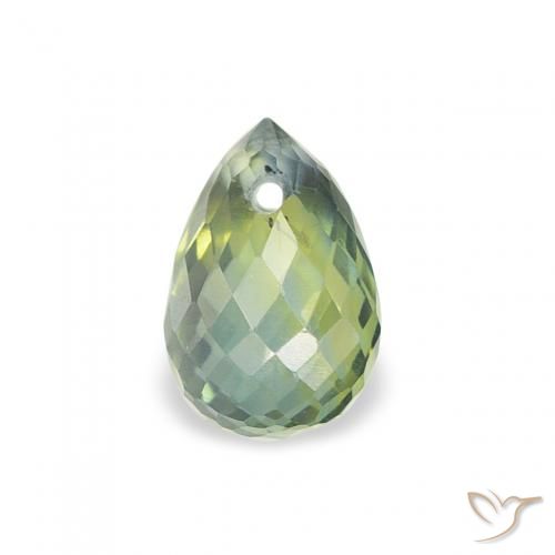 0.67ct Naturale Verde chiaro Zaffiro, Taglio briolette, VS
