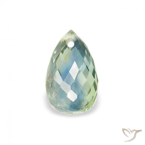 0.83ct Naturale Teal-blu Zaffiro, Taglio briolette, VS