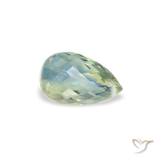 Zaffiro Teal-blu naturale da 0.83 ct, Taglio briolette, VS