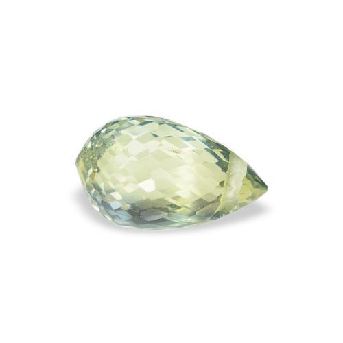 Zaffiro Verde Pera Chiaro naturale da 0.80 ct, Taglio briolette, VS