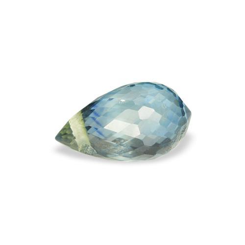 Zaffiro Verde Pera Chiaro naturale da 0.80 ct, Taglio briolette, VS