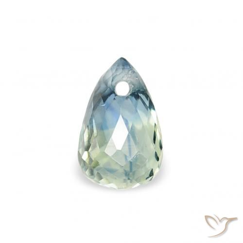 0.47ct Naturale Teal-blu Zaffiro, Taglio briolette, VS