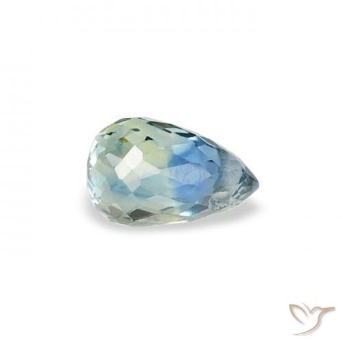 Zaffiro Teal-blu naturale da 0.47 ct, Taglio briolette, VS
