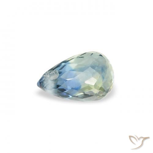 Zaffiro Teal-blu naturale da 0.47 ct, Taglio briolette, VS
