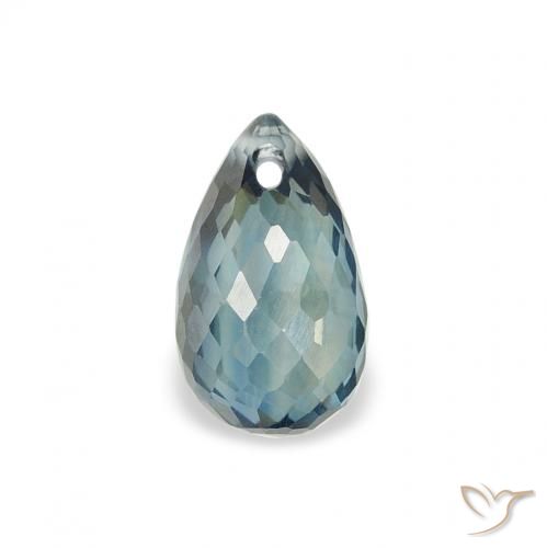 0.85ct Naturale Azzurro-Verde Zaffiro, Taglio briolette, VS