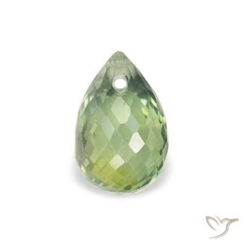 0.81ct Naturale Verde chiaro Zaffiro, Taglio briolette, VS