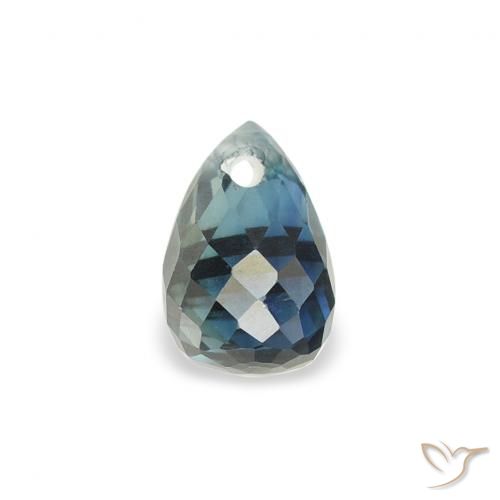 Zaffiro Teal-blu naturale da 0.61 ct, Taglio briolette, VS-SI