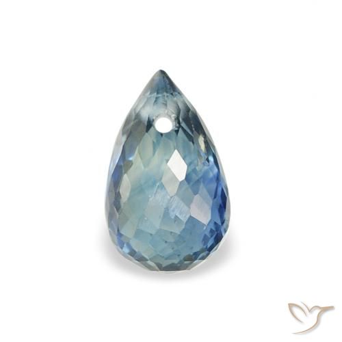 0.61ct Naturale Teal-blu Zaffiro, Taglio briolette, VS
