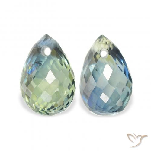 1.49ctw Naturale Teal-blu Zaffiro, Taglio briolette, VVS-VS