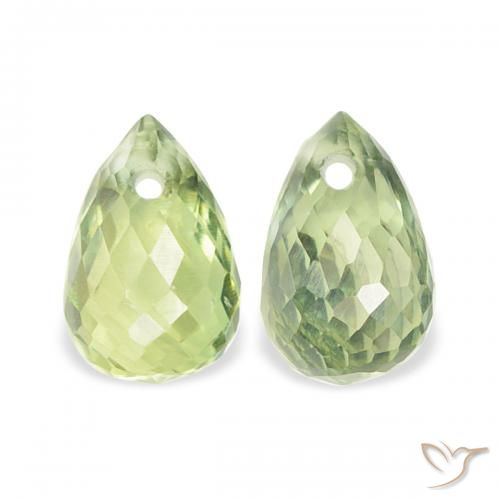 0.89ctw Naturale Verde Lime Chiaro Zaffiro, Taglio briolette, VS