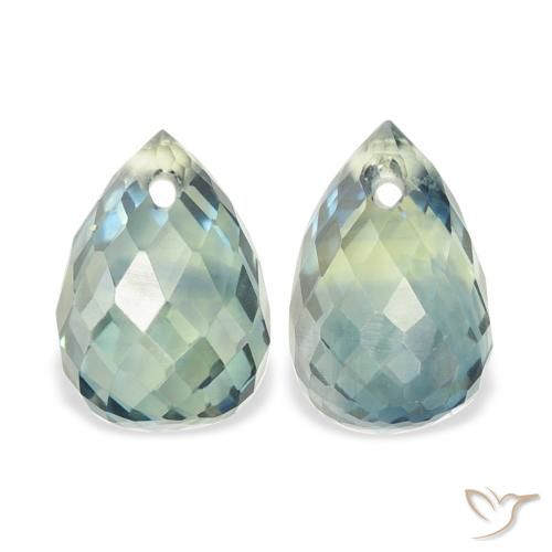 1.93ctw Naturale Teal-blu Zaffiro, Taglio briolette, VS