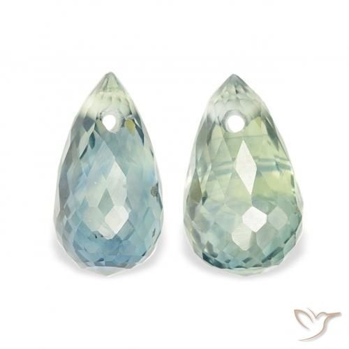 1.01ctw Naturale Teal-blu Zaffiro, Taglio briolette, VS