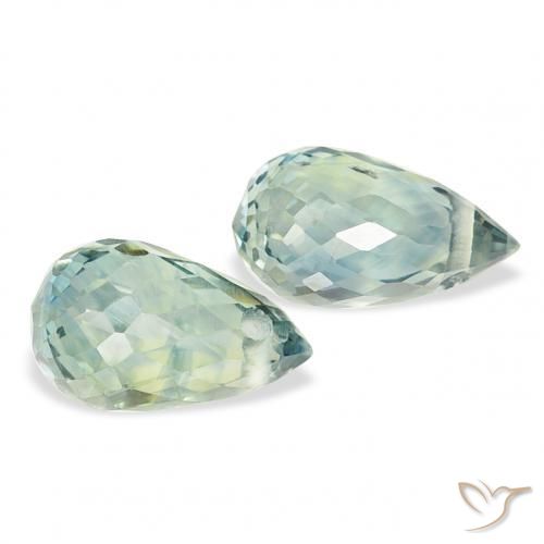 Gemme di Zaffiro Teal-blu naturale da 1.01 ct, Taglio briolette, VS