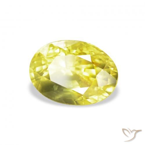 Zaffiro Giallo medio naturale da 2.99 ct, Ovale, VS