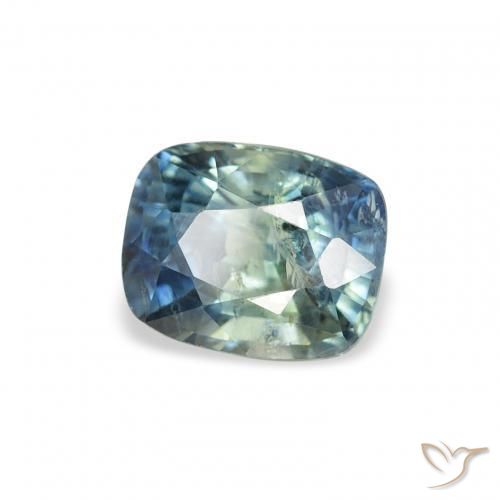 Zaffiro Teal-blu naturale da 1.21 ct, Cuscino, SI
