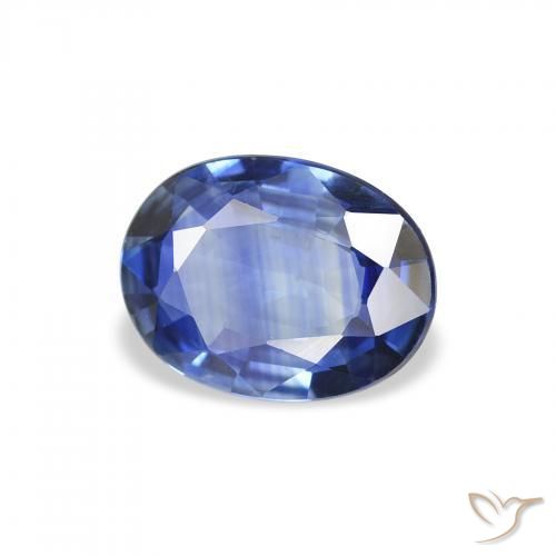 Zaffiro Blu scuro medio naturale da 1.15 ct, Ovale, VVS-VS