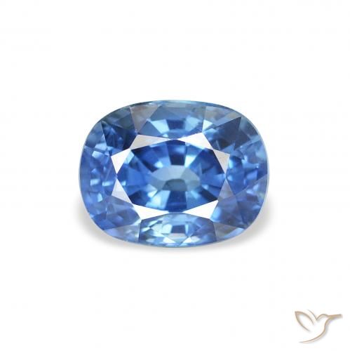 1.58ct Naturale Blu scuro medio Zaffiro, Cuscino, VS