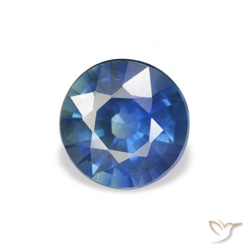 1.57ct Naturale Blu scuro Zaffiro, Rotondo, VVS-VS