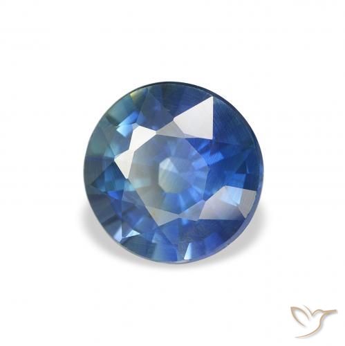 Zaffiro Blu scuro naturale da 1.57 ct, Rotondo, VVS-VS