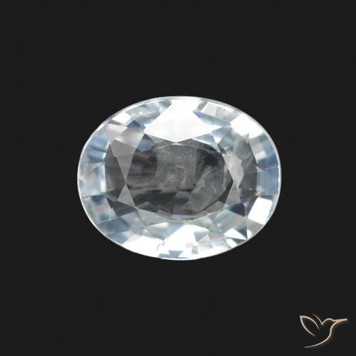 1.93ct Naturale Bianco bluastro Zaffiro, Ovale, VS