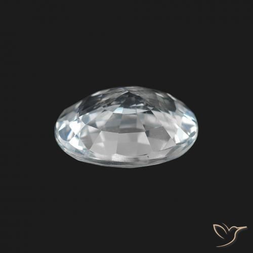 Zaffiro Bianco bluastro naturale da 1.93 ct, Ovale, VS